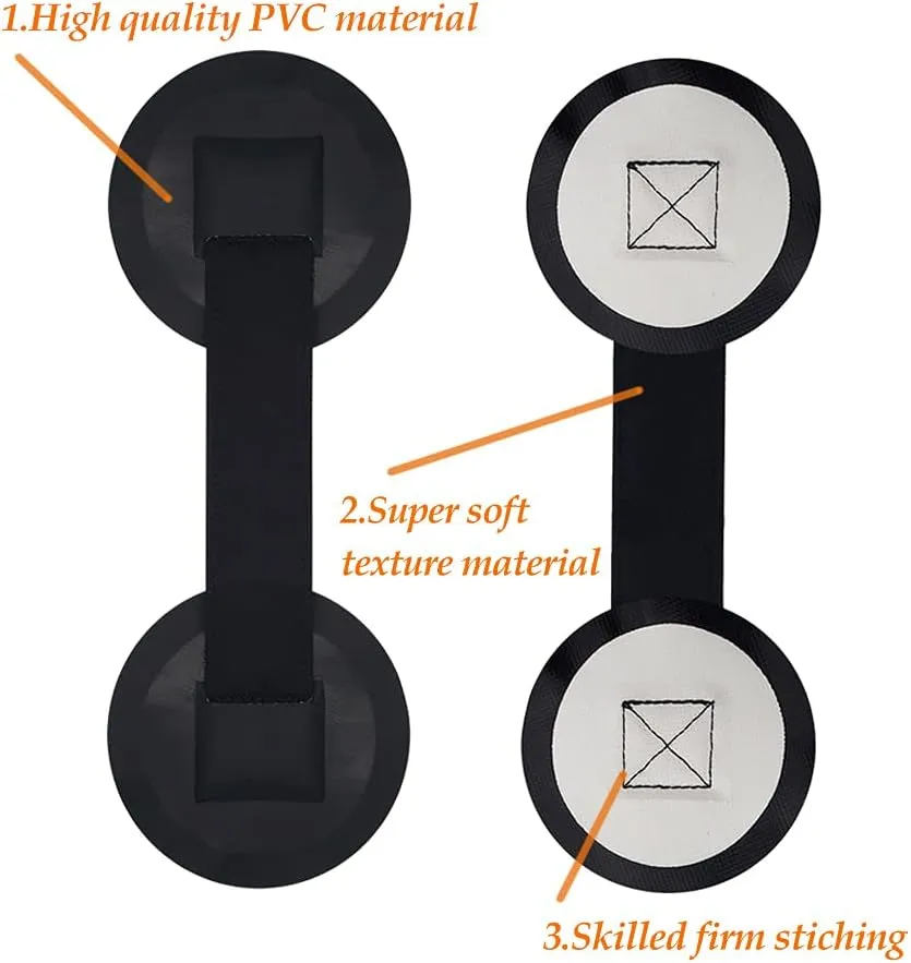2PCS PVC Strap Armrest for PVC Inflatable Boat, Raft, Dinghy, Kayak, Canoe, Surfboard,SUP,Paddle Board Strap Patch Grab Handle