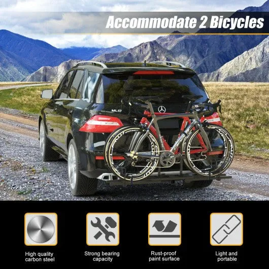 2" Heavy Duty 2 Bicycle Hitch Mount Carrier