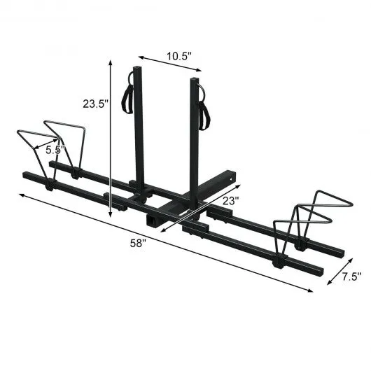 2" Heavy Duty 2 Bicycle Hitch Mount Carrier