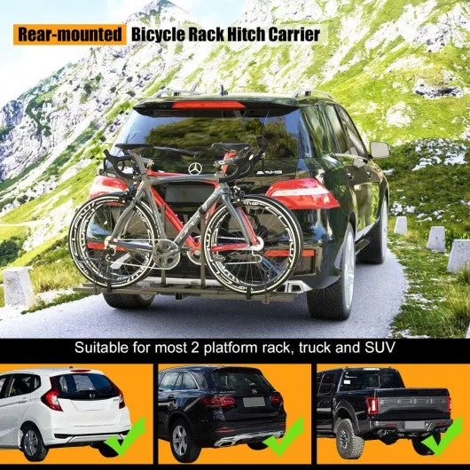 2" Heavy Duty 2 Bicycle Hitch Mount Carrier