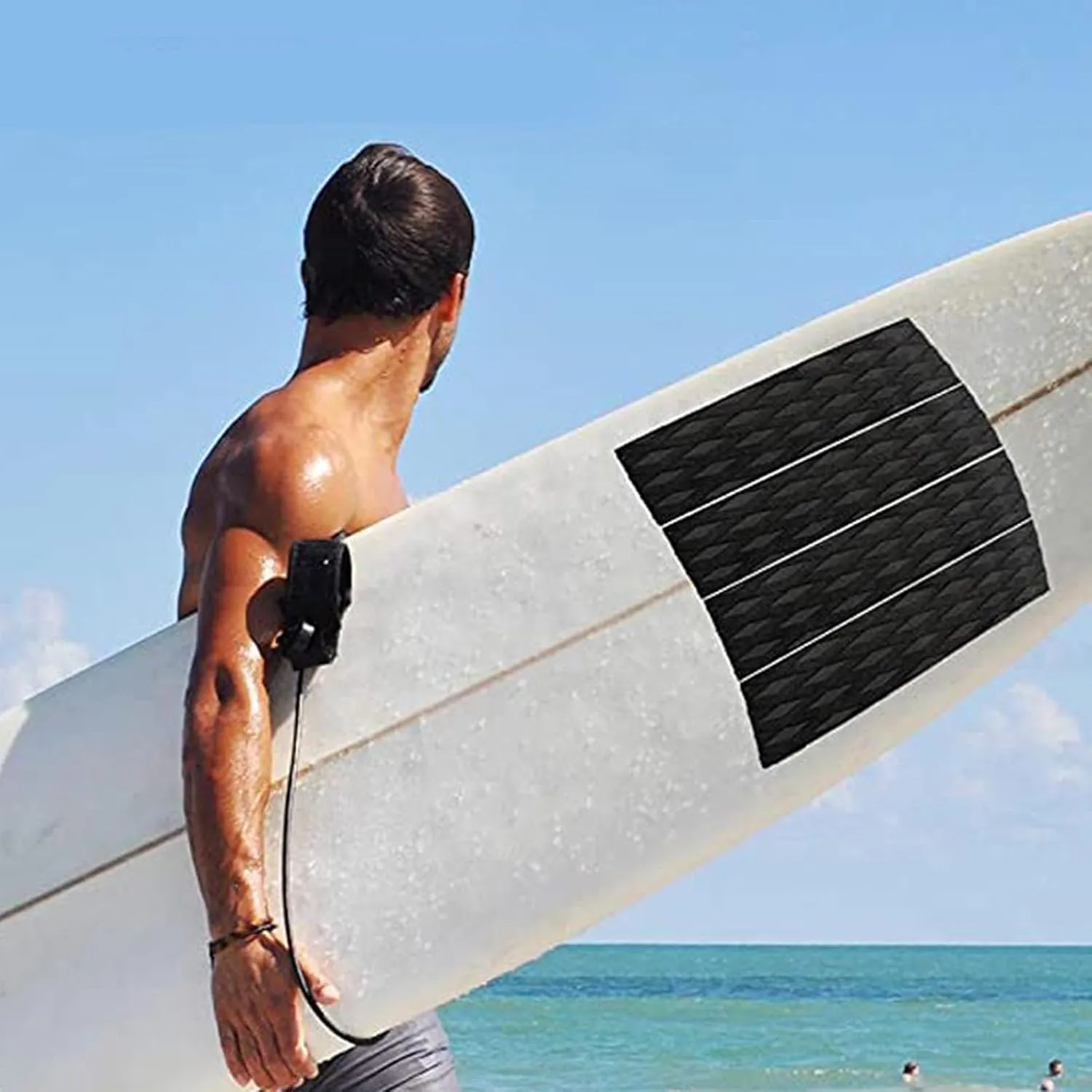 4Pcs Surfboard Front Traction Pads, Surfing Skimboard Deck Traction Pads Surfing Front Traction Anti Slip Pad for Skimboards Kayak