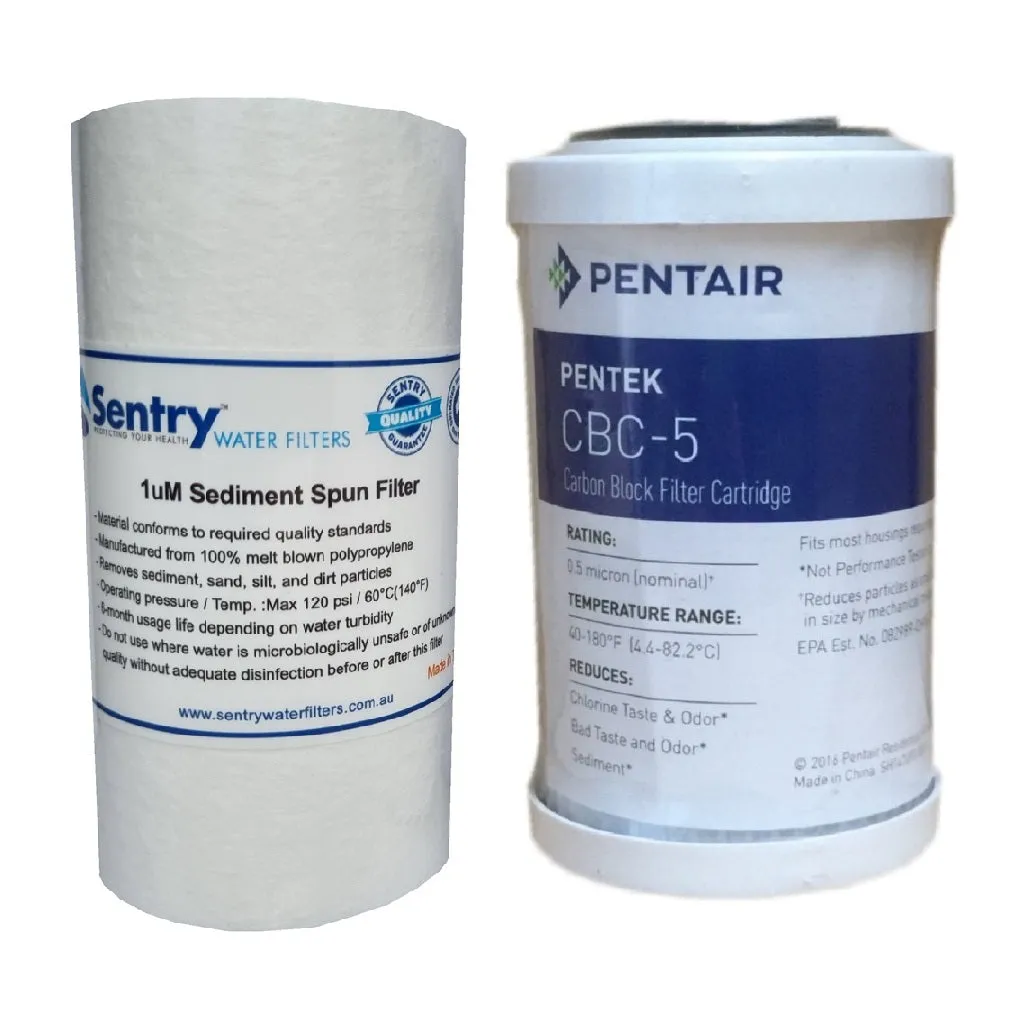 5"x2.5" Compact Sediment   Carbon Replacement Water Filters