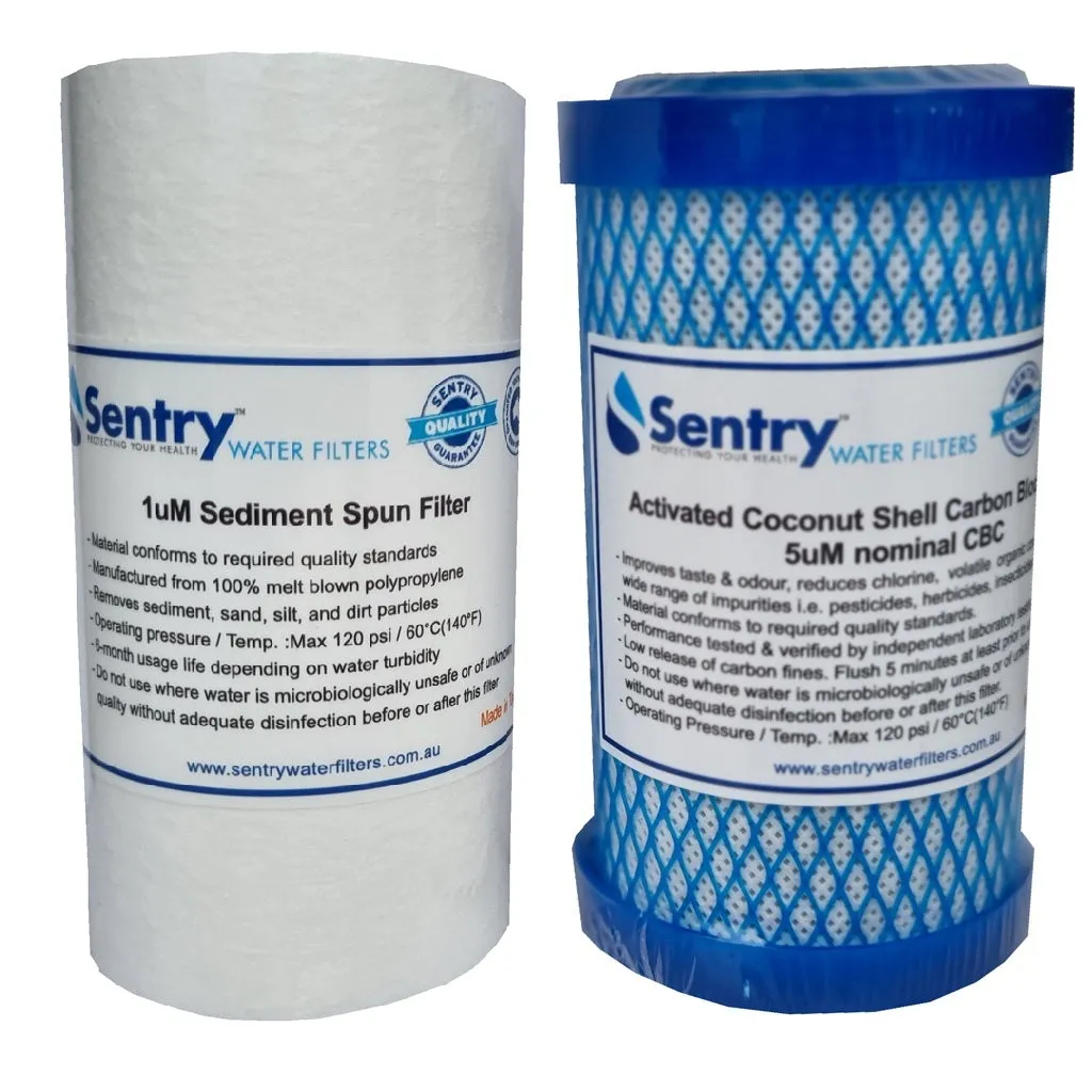 5"x2.5" Compact Sediment   Carbon Replacement Water Filters