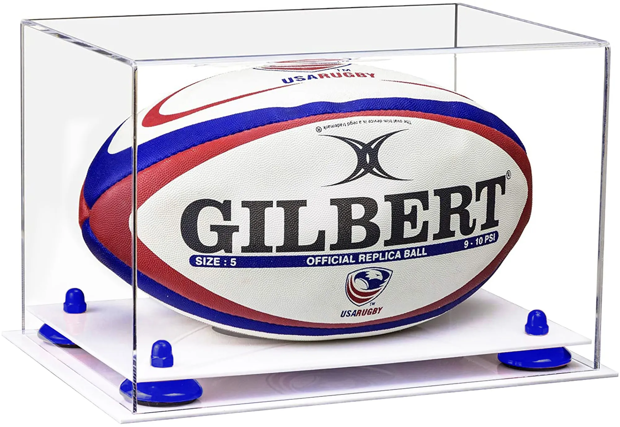 Acrylic Rugby Ball Display Case - Clear (B41/A004)