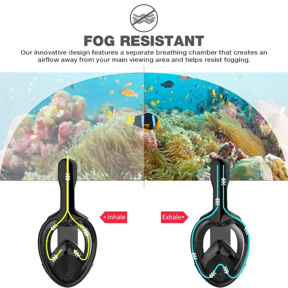 Anti-Fog Snorkel Mask Full Face Snorkeling Mask