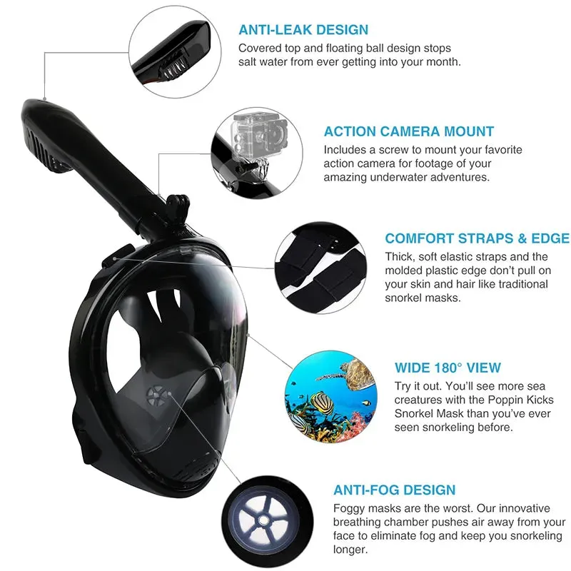 Anti-Fog Snorkel Mask Full Face Snorkeling Mask