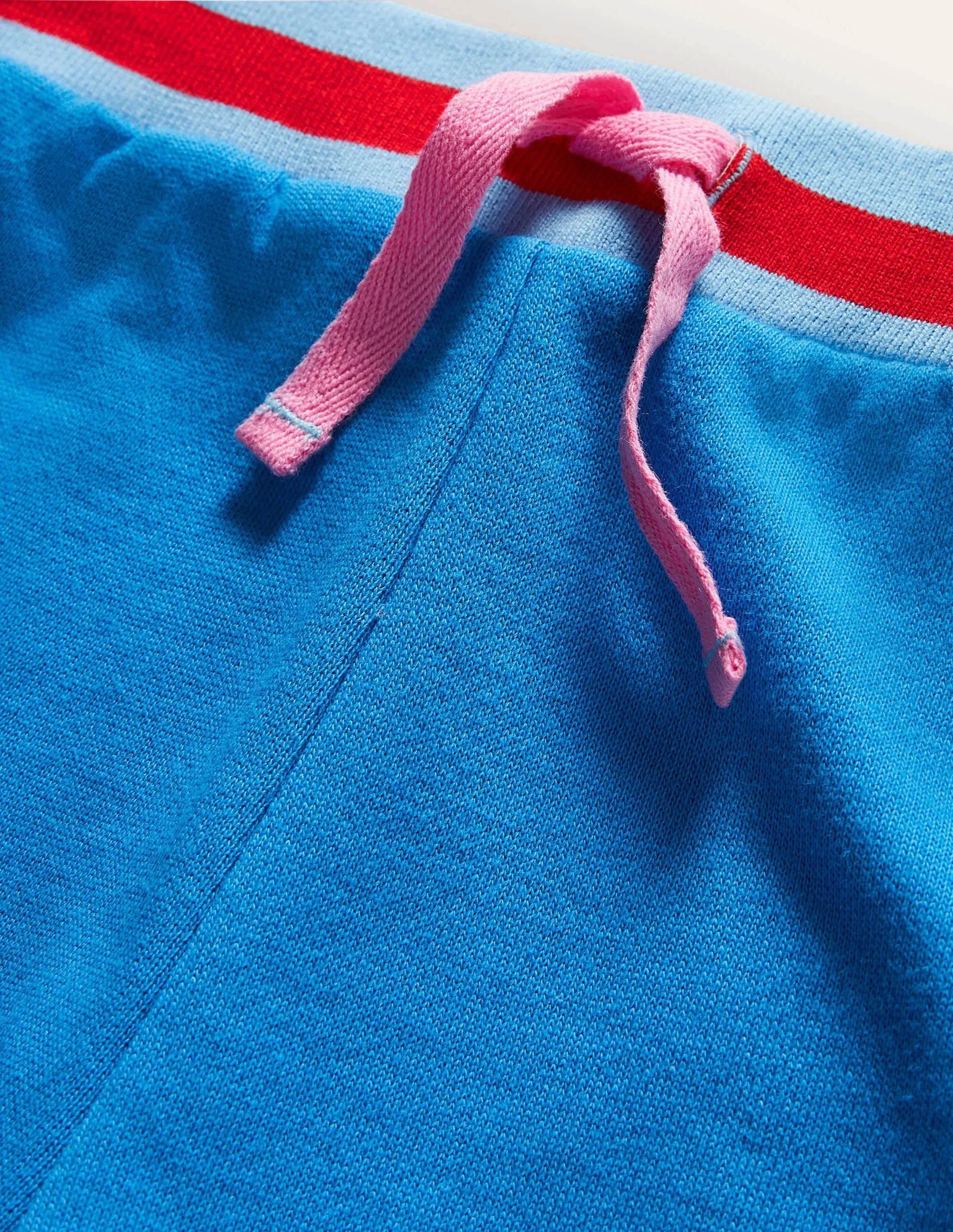 Appliqué Jersey Shorts-Moroccan Blue Rainbow