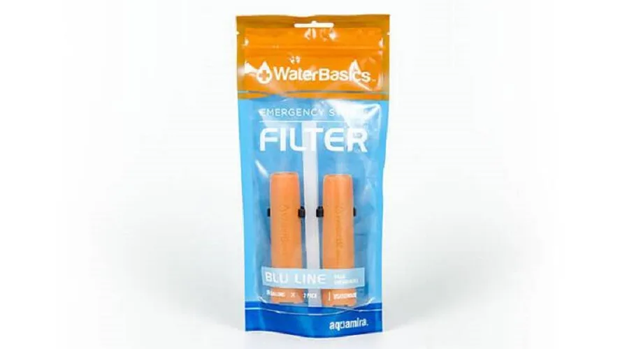Aquamira WaterBasics Emergency Straw Filter 2 Pack