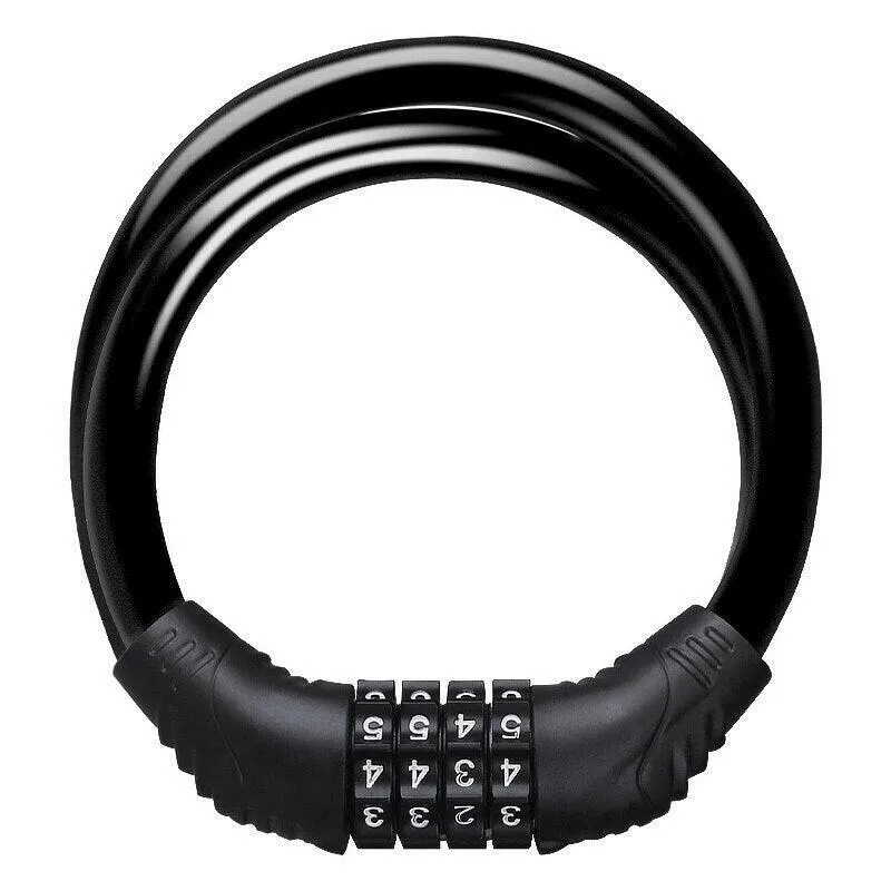 Bike Lock Mountain Bike Portable Security 4-digit Code Bike Lock for Bicycle Motorcycle Scooter
