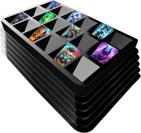 Card Sorting Tray 5ct  Stackable Trading Card Organizer Display Case, 18-cell Organize and Sort TCG Cards, Durable and Convenient Storage Solution
