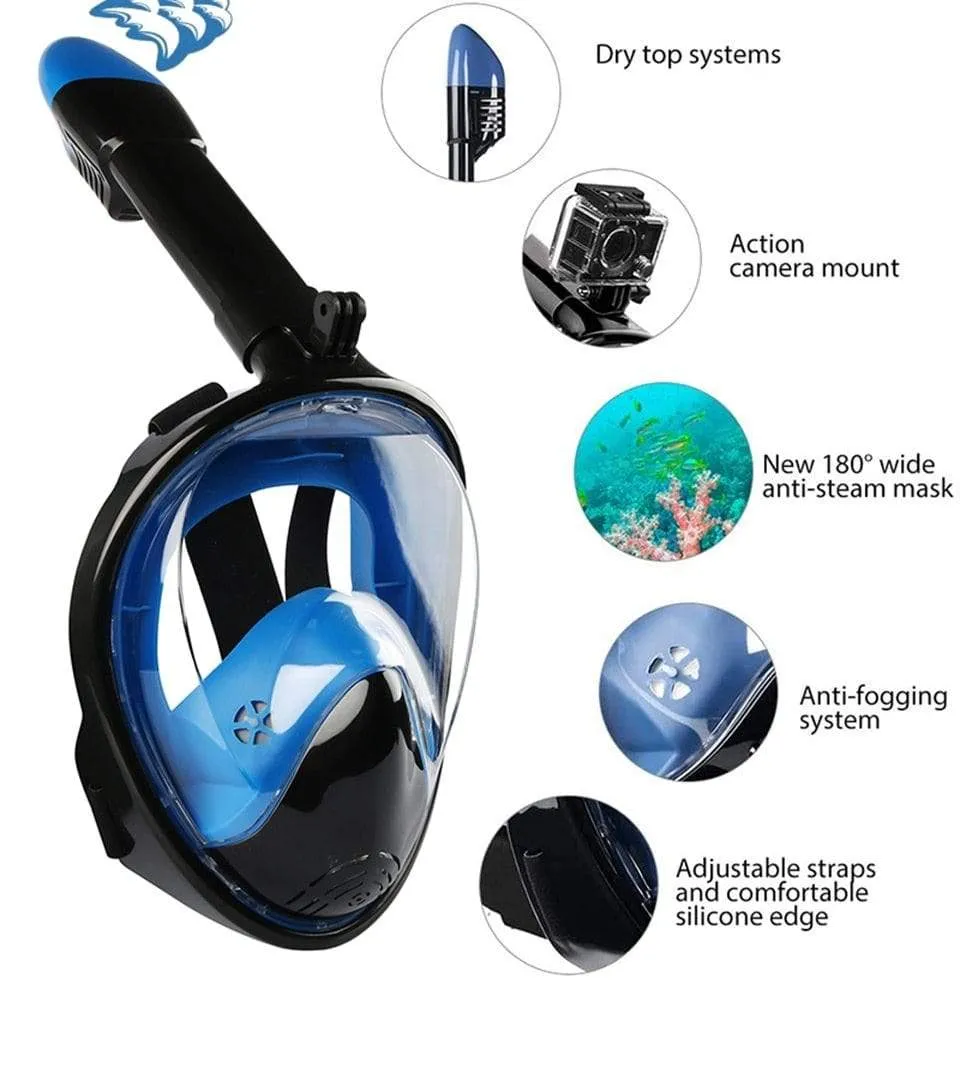 CSG Anti Fog Face Mask Snorkel Set