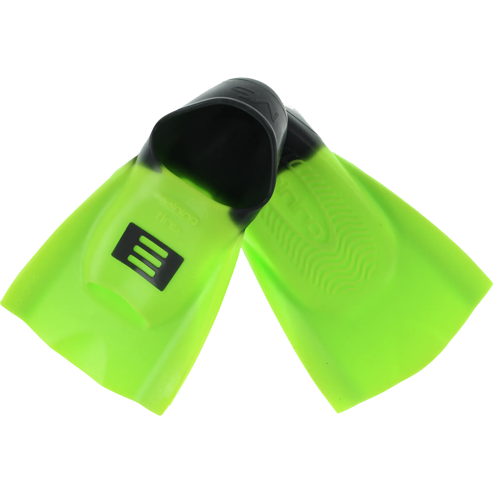 DMC Training Swim Fins - X-LARGE Green/Charcoal (Size 12 )