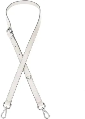 Full Grain Leather Adjustable Replacement Cross Body Purse Shoulder Strap Handbag Bag Wallet, 2/3 Wide(Beige-Silver Lock)