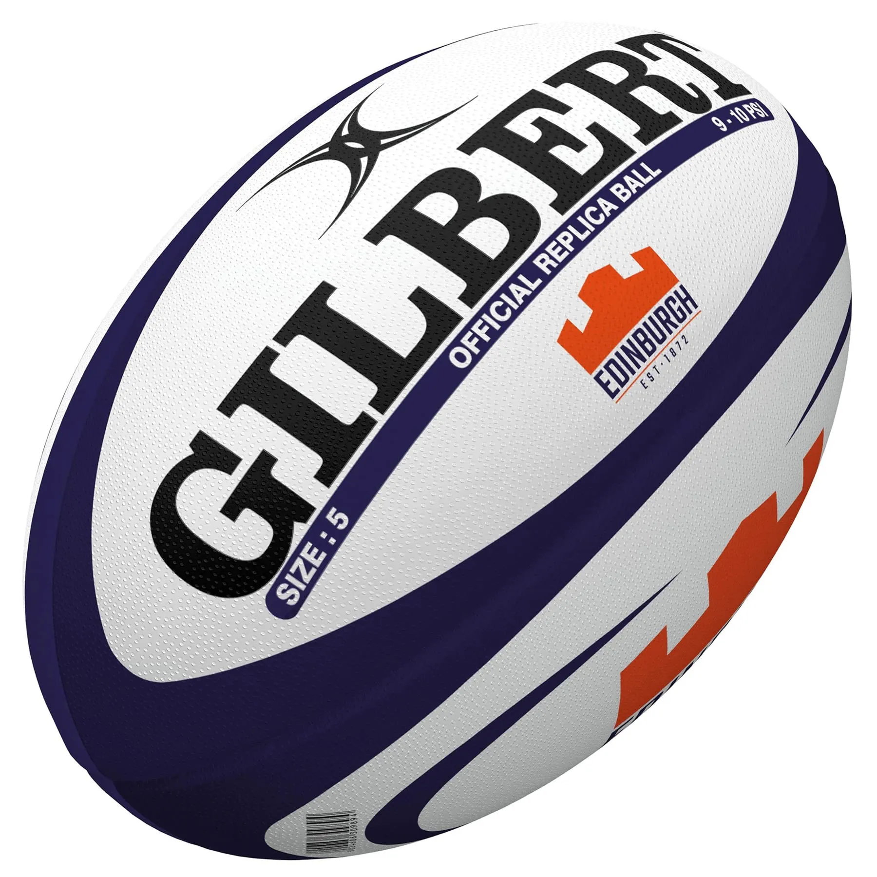 Gilbert Edinburgh Replica Rugby Ball, Size 5