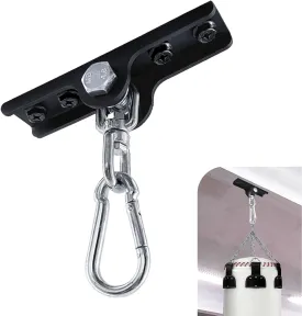 Heavy Bag Hanger - Heavy Duty Punching Bag Mount Hanger Bracket,360 Rotation Wall Ceiling Mount Wood Beam Hook for Boxing Muay Thai Training,Aerial Yoga Swing & Hammock