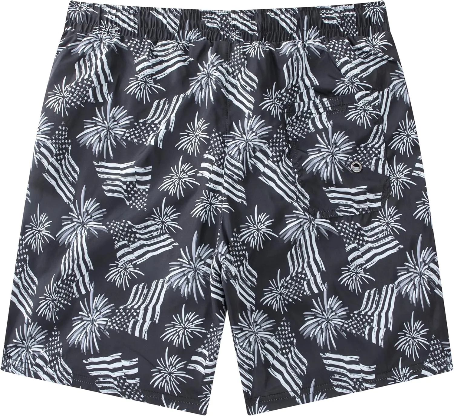 Men Swim Trunks with Compresssion Liner 7 Inch Inseam Board Shorts 2-in-1 Bathing Suit with Zipper Pockets