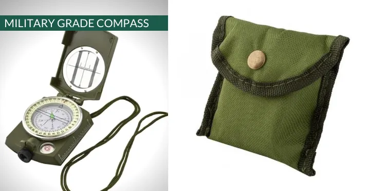 MILITARY GRADE COMPASS WITH POUCH