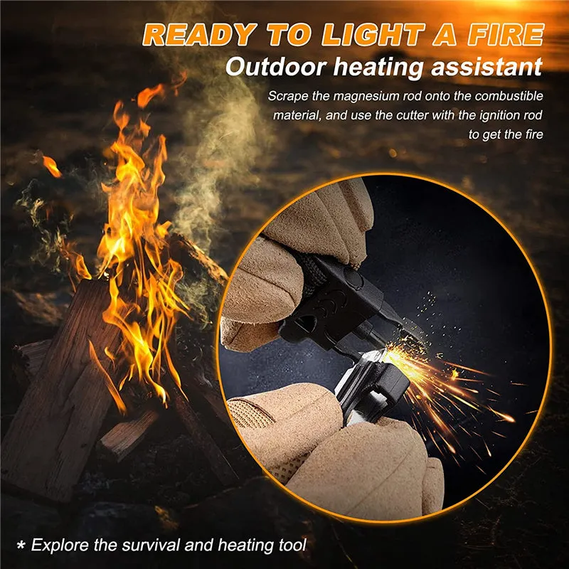 Multi-Function Bracelets Outdoor Survival Whistle Compass
