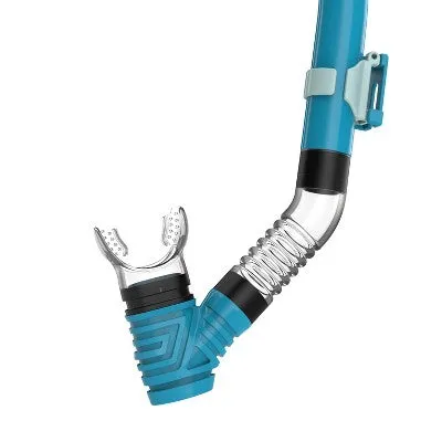 Open Box - Speedo Jr Kids' Mask Snorkel and Fin Set - Turquoise/Gray L/XL