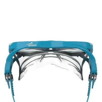 Open Box - Speedo Jr Kids' Mask Snorkel and Fin Set - Turquoise/Gray L/XL