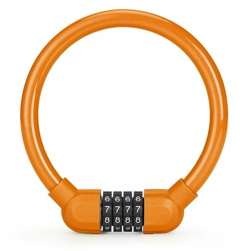 Outdoor Portable 4-digit Combination Bicycle Safety Lock Explosion Type Anti-theft Code Mountain Bike Equipment Is Ultra-light