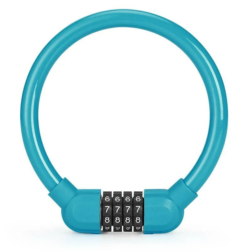 Outdoor Portable 4-digit Combination Bicycle Safety Lock Explosion Type Anti-theft Code Mountain Bike Equipment Is Ultra-light