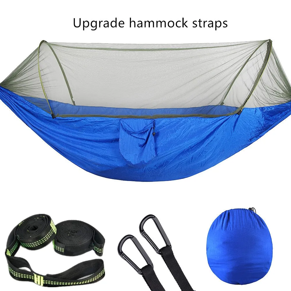 Pop-Up Hammock with Mosquito Net & Light
