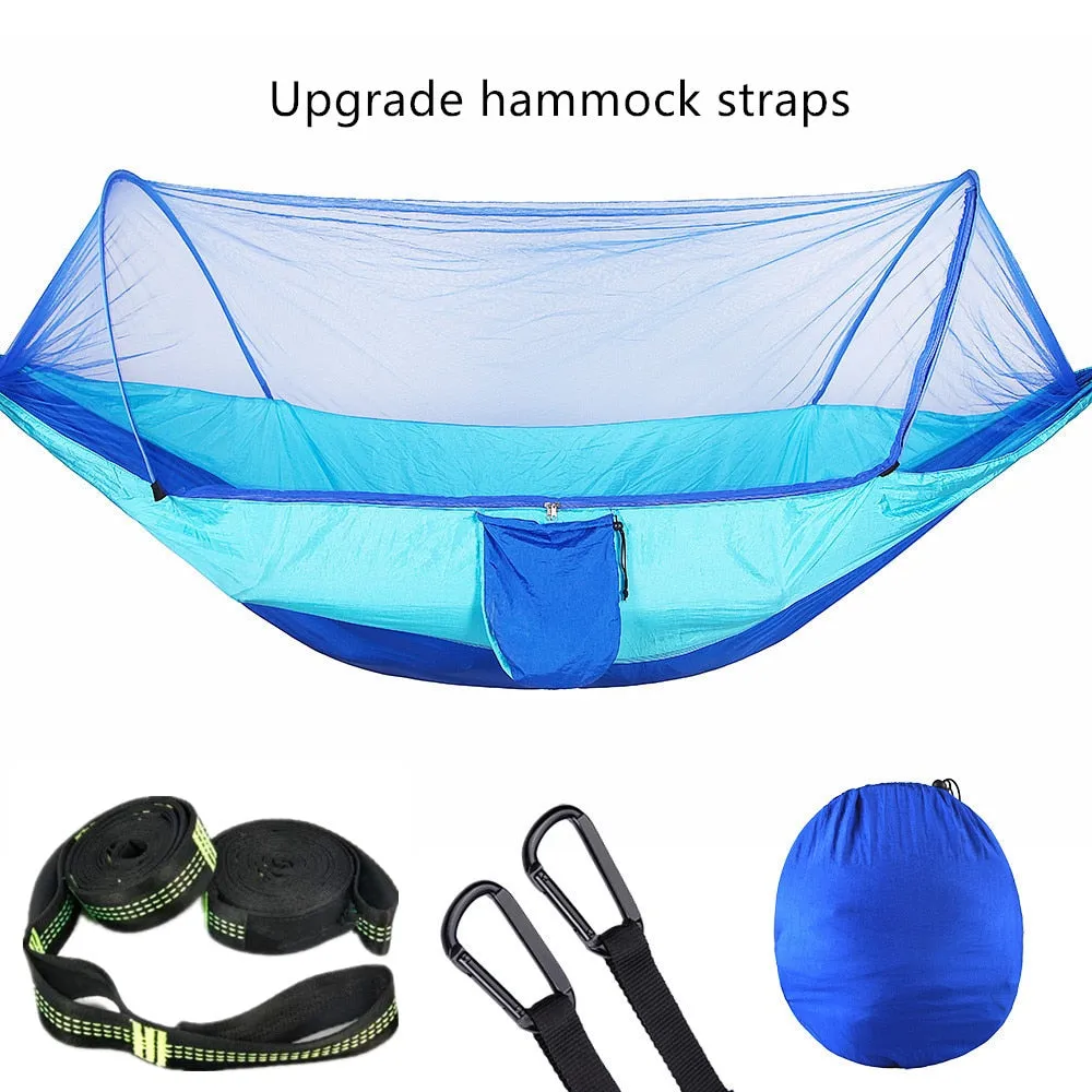Pop-Up Hammock with Mosquito Net & Light