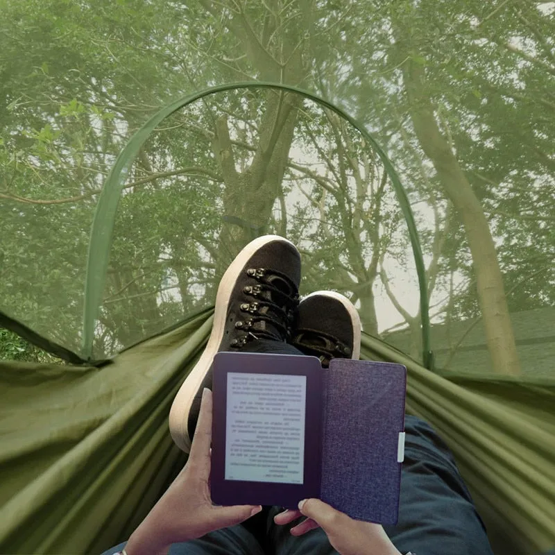 Pop-Up Hammock with Mosquito Net & Light