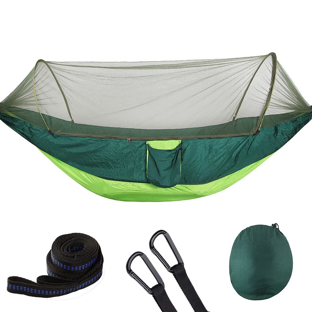 Pop-Up Hammock with Mosquito Net & Light