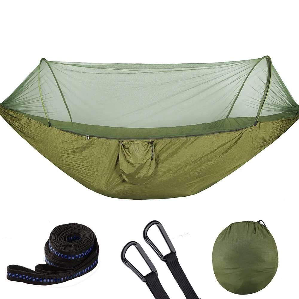 Pop-Up Hammock with Mosquito Net & Light