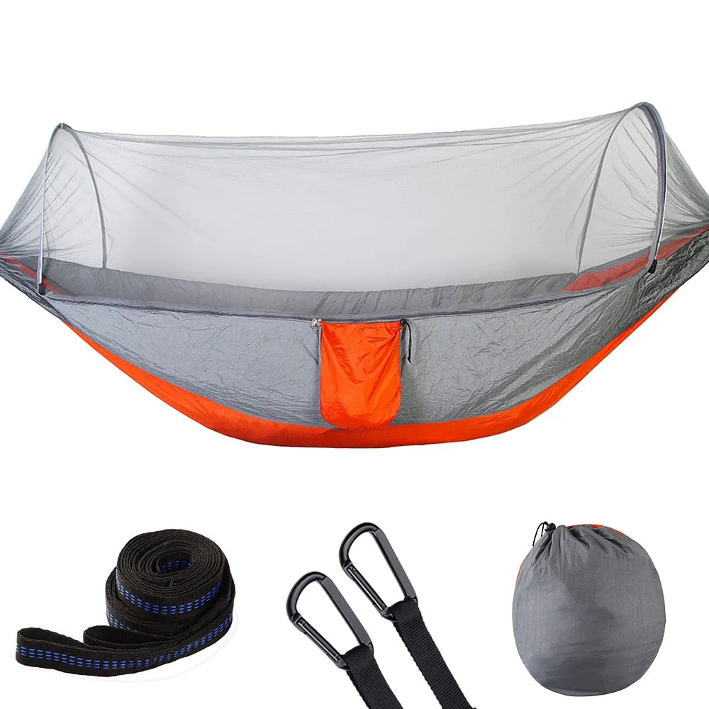 Pop-Up Hammock with Mosquito Net & Light
