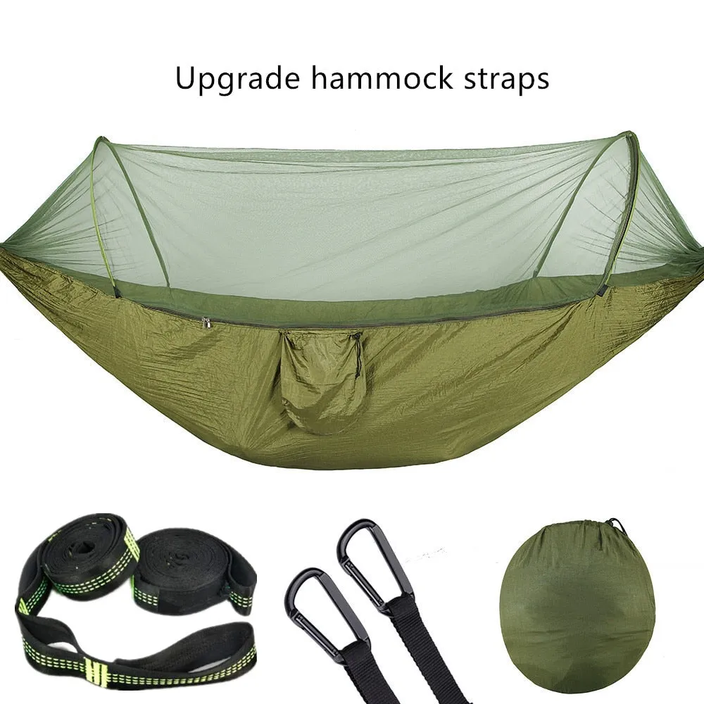 Pop-Up Hammock with Mosquito Net & Light