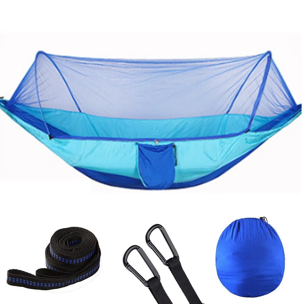 Pop-Up Hammock with Mosquito Net & Light