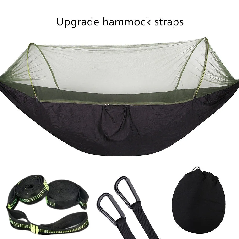 Pop-Up Hammock with Mosquito Net & Light
