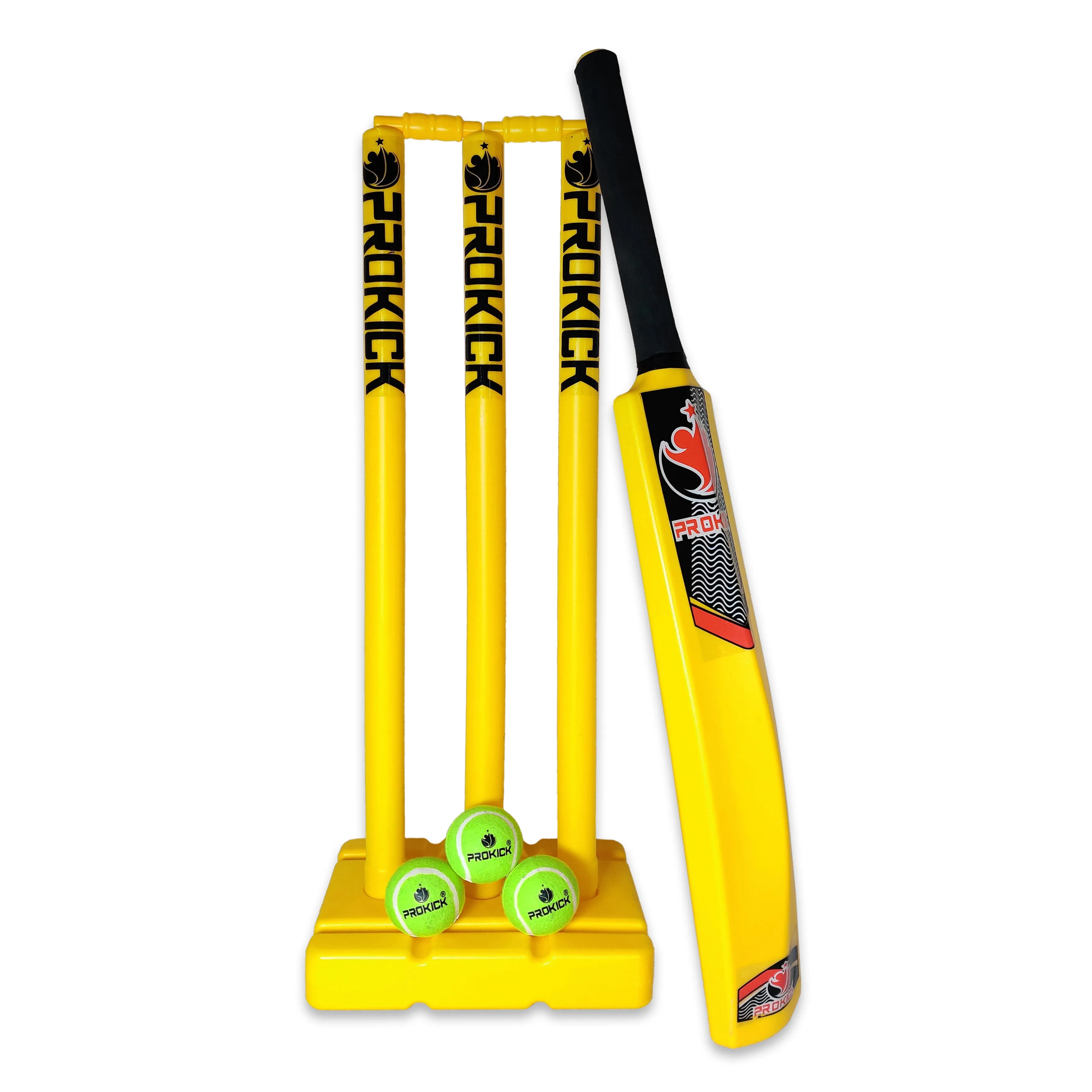Prokick Plastic Cricket kit for All Age Groups and Sizes