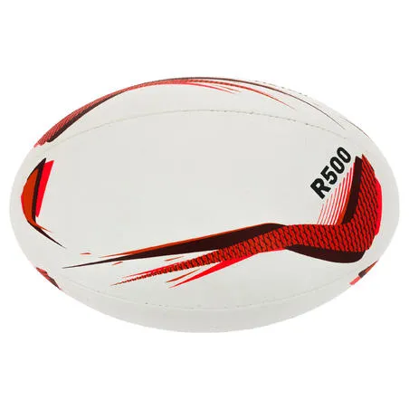 R500 size 5 rugby ball - red
