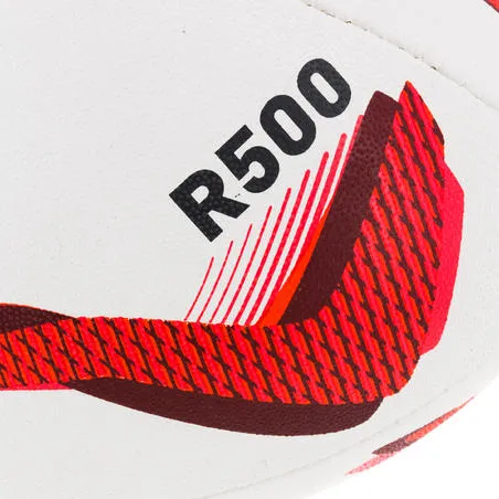 R500 size 5 rugby ball - red