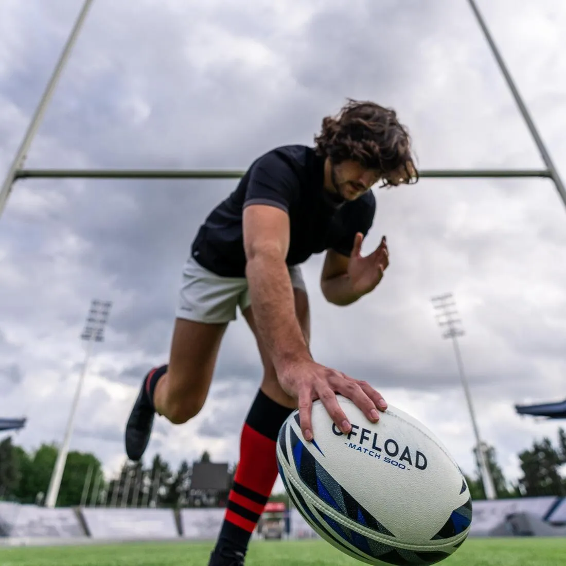 Rugby Ball R500 Match Size 5 - Blue