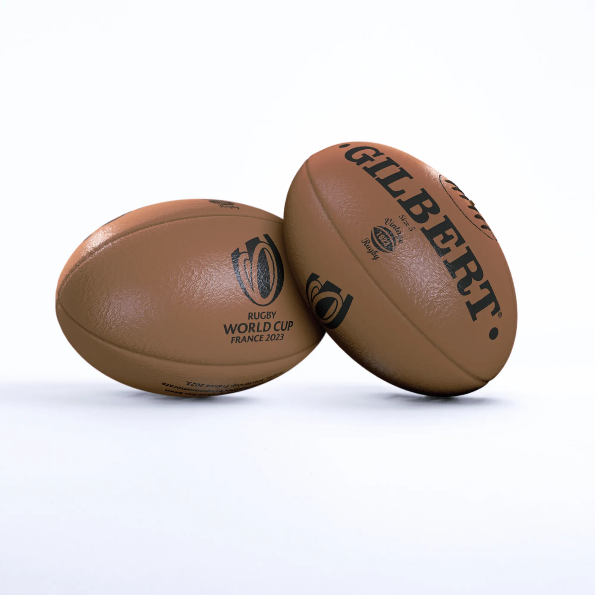 Rugby World Cup 23 Vintage Leather Ball by Gilbert