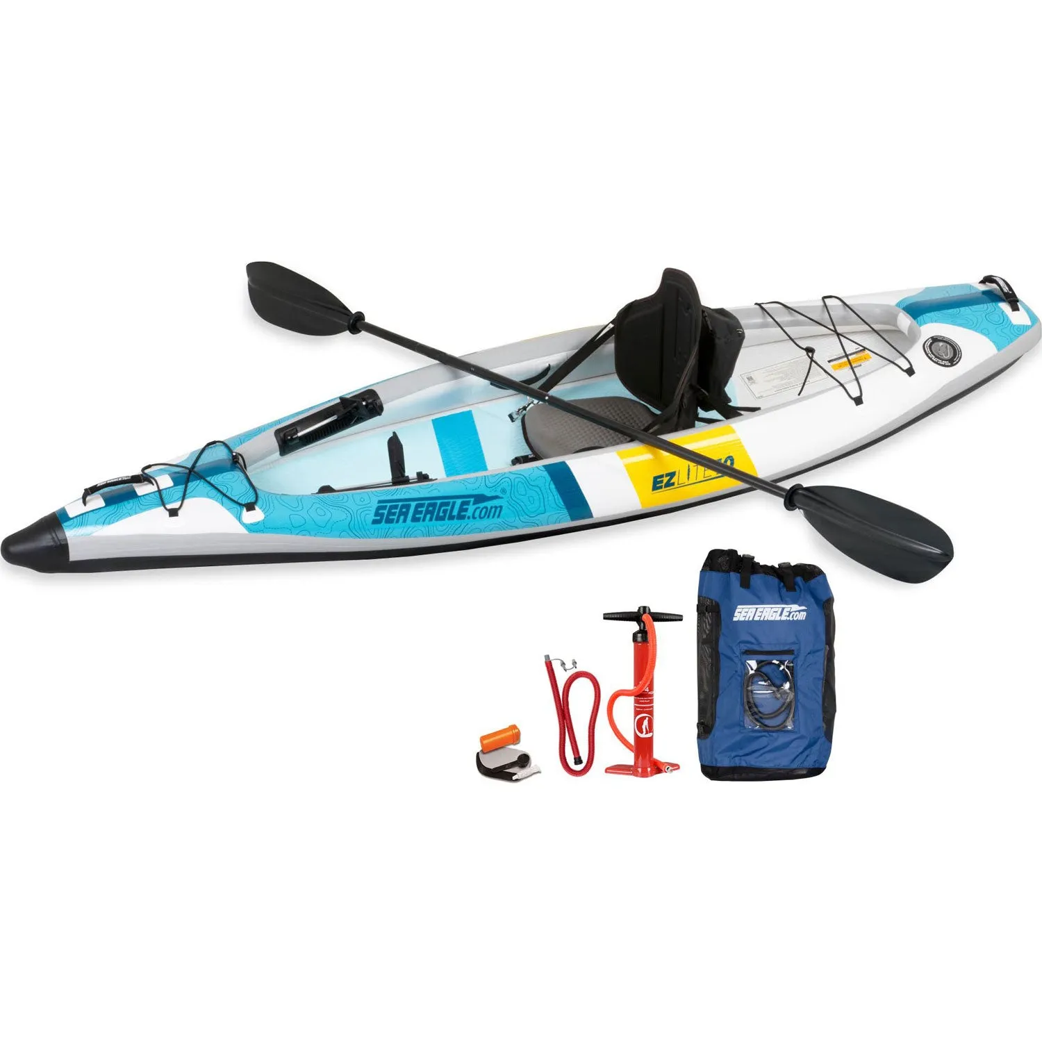 Sea Eagle EZLite 10 Pro Carbon Inflatable Kayak Package
