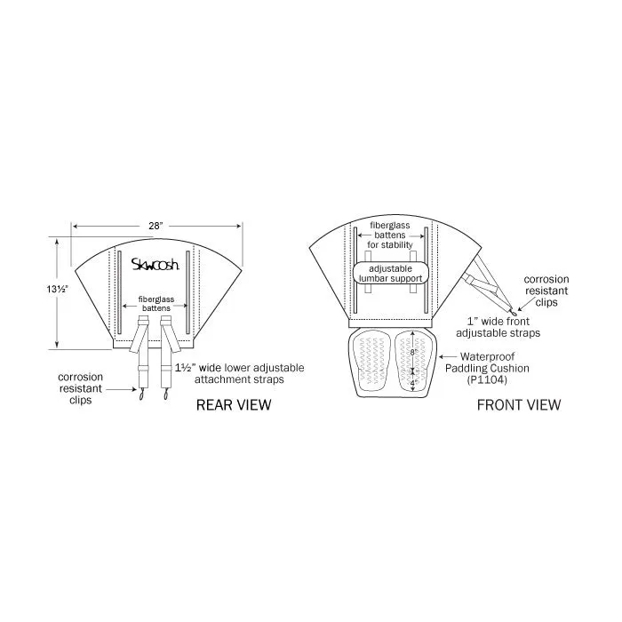 Skwoosh Comfort Back Kayak Seat