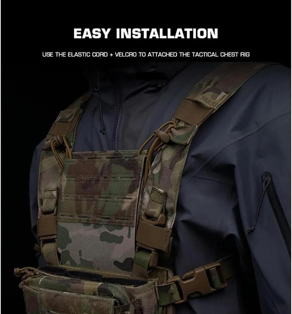 Tactical Modular Panel with Hook and Loop for Tactical Chest Rig Huntting Vest