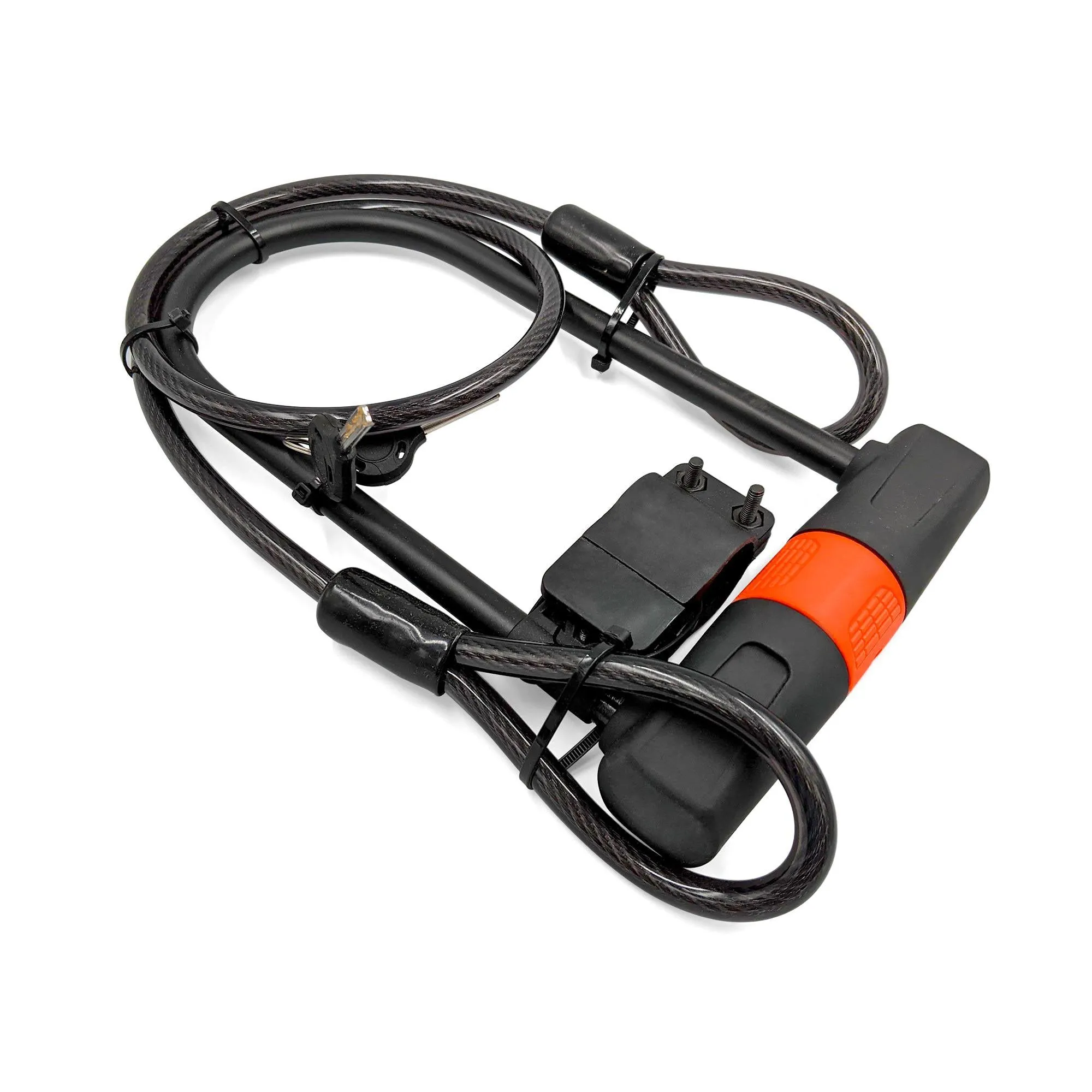 TechShark™ Bike Lock U-Lock with Cable and 2 Keys
