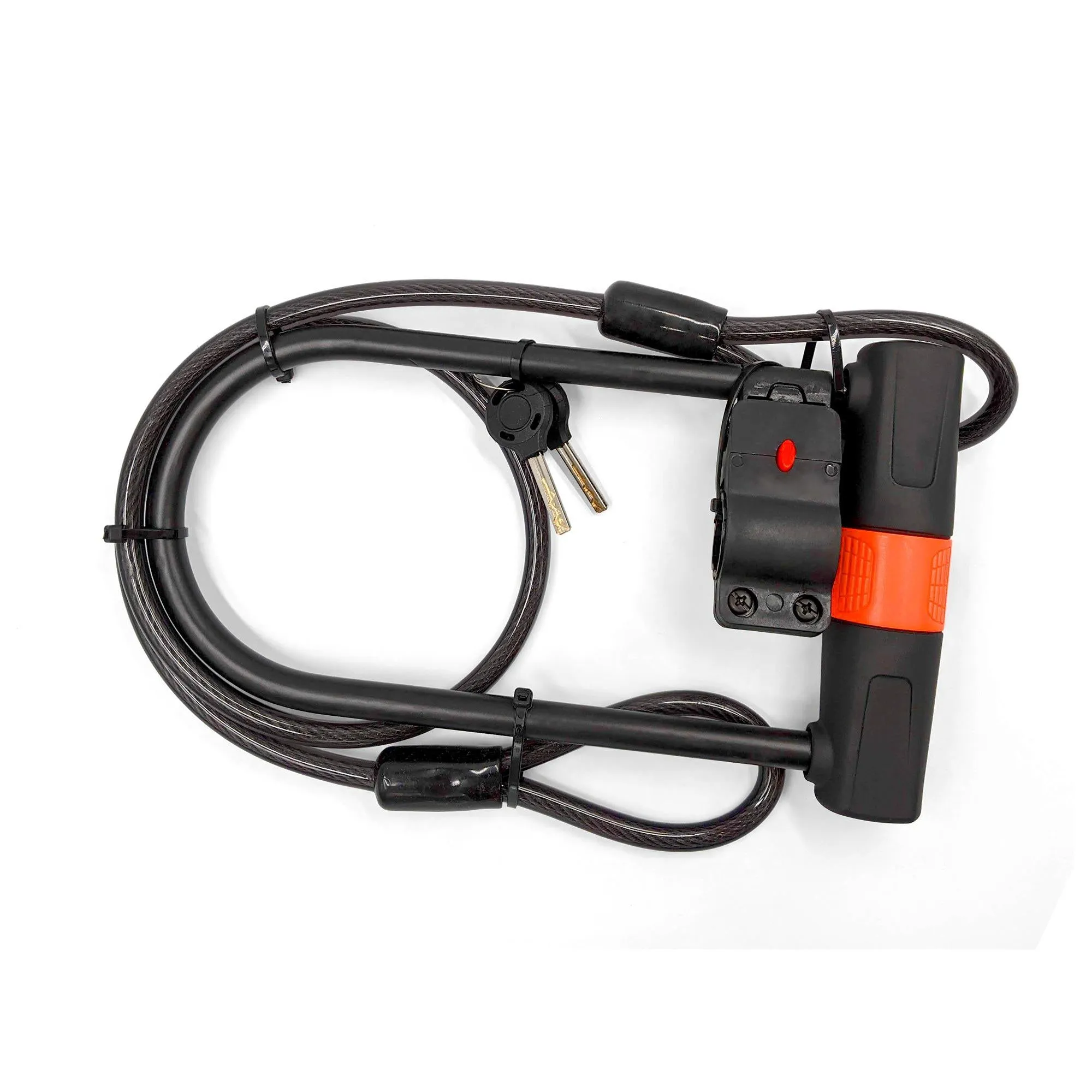 TechShark™ Bike Lock U-Lock with Cable and 2 Keys