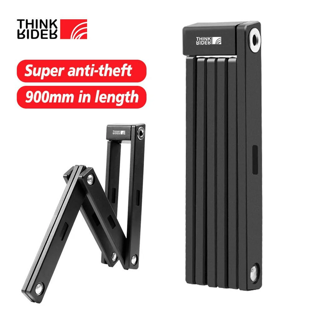ThinkRider Bicycle Lock Foldable Bike MTB Road Fold Lock High Security Anti-Theft Scooter Electric E-Bike Bicycle Accessories