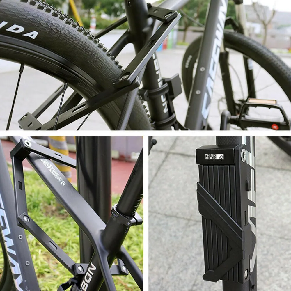 ThinkRider Bicycle Lock Foldable Bike MTB Road Fold Lock High Security Anti-Theft Scooter Electric E-Bike Bicycle Accessories
