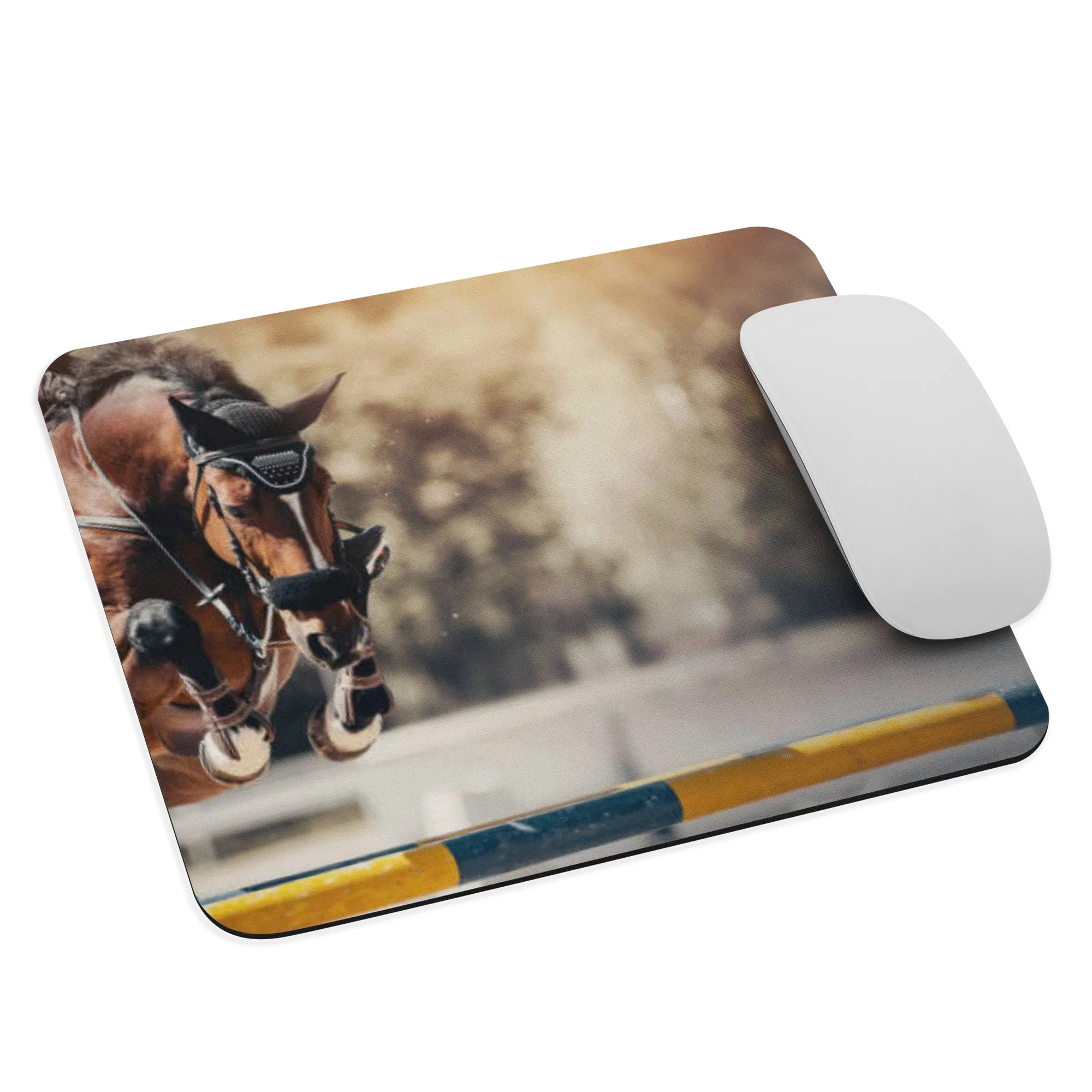 Tight Knees Jumping Horse Mouse Pad