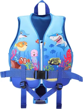 Toddler Swim Vest, Kids Swim Vest for Toddlers, Toddler Floaties 20-60 lbs with Adjustable Safety Strap, S-XL for 2-9 Years Old Boys and Girls
