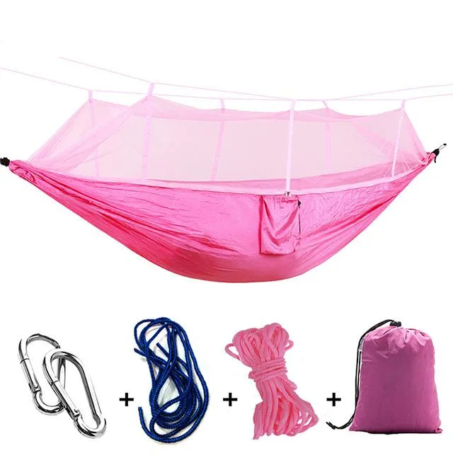 Ultralight Parachute Hammock Hunting Mosquito Net for single and couple.